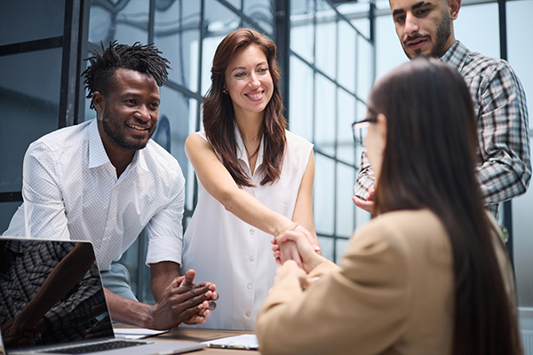 Diverse group of office workers