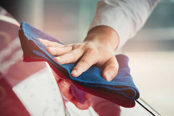 Waxing car