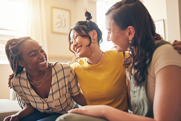 Women laughing