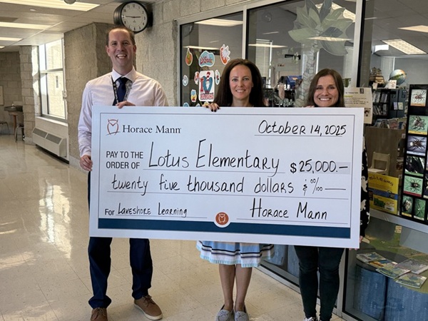 2025 Horace Mann Back to School winner at Lotus Elementary School