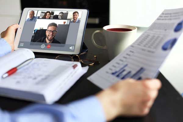 Video conference with reference materials